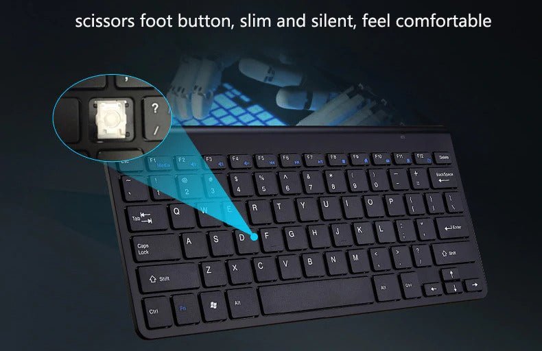 2.4 GHz Wireless Mini Keyboard And Optical Mouse Set - Clever Home Goods
