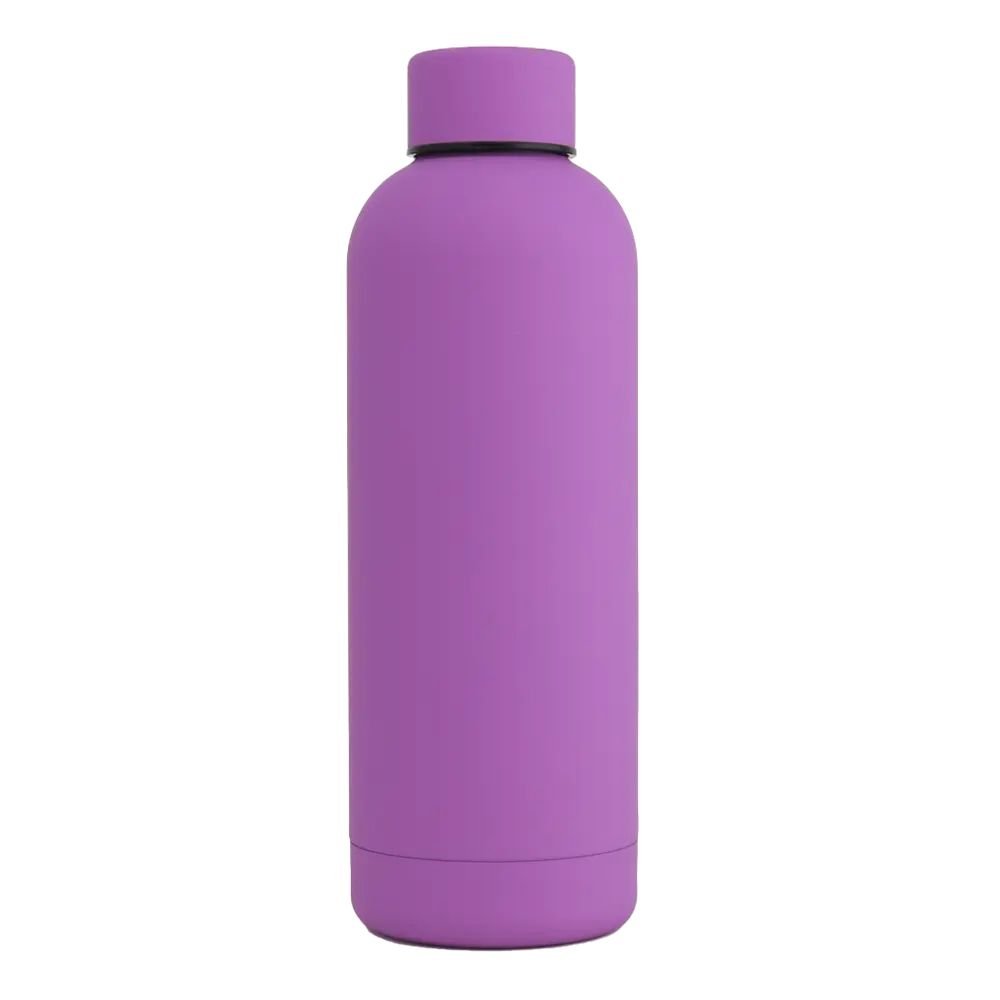 17oz Rubber Vacuum Insulated Stainless Steel Water Bottle - Clever Home Goods